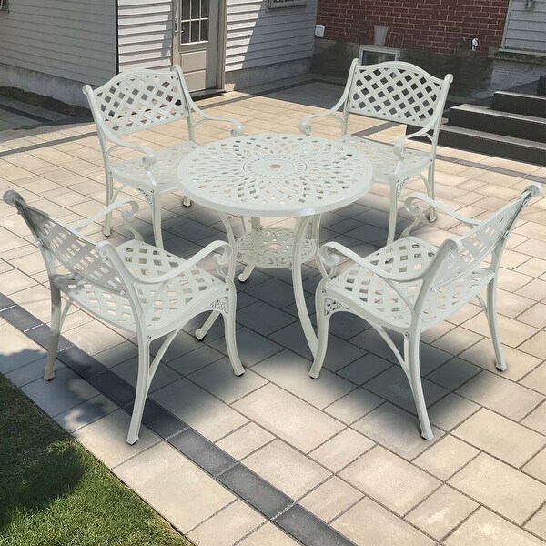 5Piece Cast Aluminum Patio Dining Set