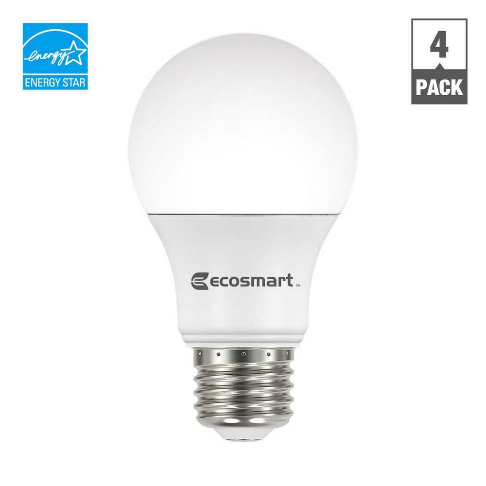 EcoSmart 40-Watt Equivalent A19 Dimmable Energy Star LED Light Bulb Daylight (4-Pack) B7A19A40WESD34