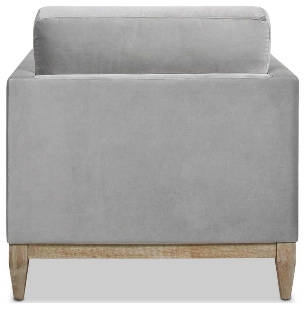 Modern Accent Chair  Removable/Reversible Cushioned Velvet Seat   Modern   Armchairs And Accent Chairs   by Decor Love  Houzz