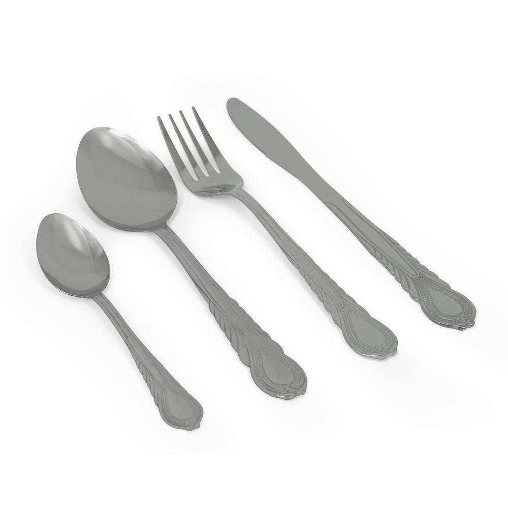 ExcelSteel 16 Pc Stainless Steel Flatware Set 492