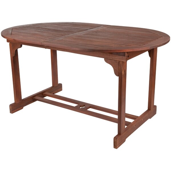 Oval Outdoor Acacia Wood Folding Patio Dining Table