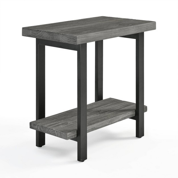 Pomona Metal And Reclaimed Wood End Table Slate Gray Alaterre Furniture