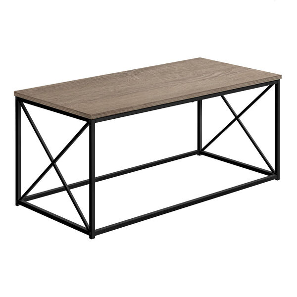 Dark Taupe and Black Coffee Table