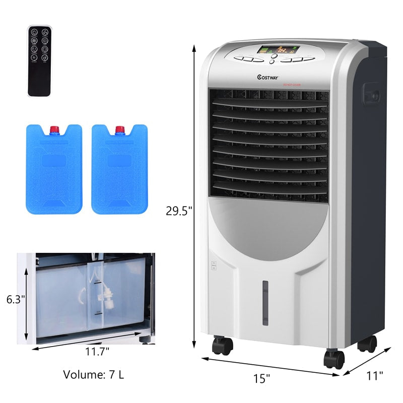 Canada Only - 5-in-1 Portable Air Cooler Fan with Heater and Humidifier Function