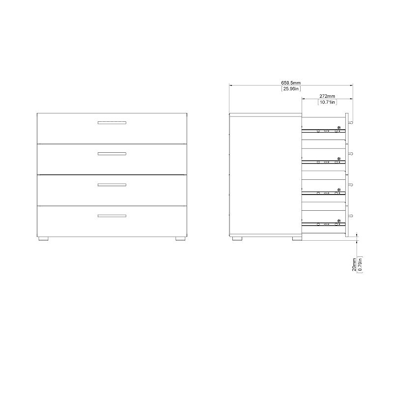 Tvilum Austin 4-Drawer Dresser