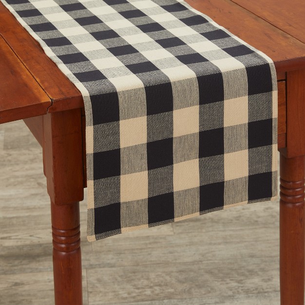 Park Designs Buffalo Check Backed Table Runner 36 x27 x27 l Black