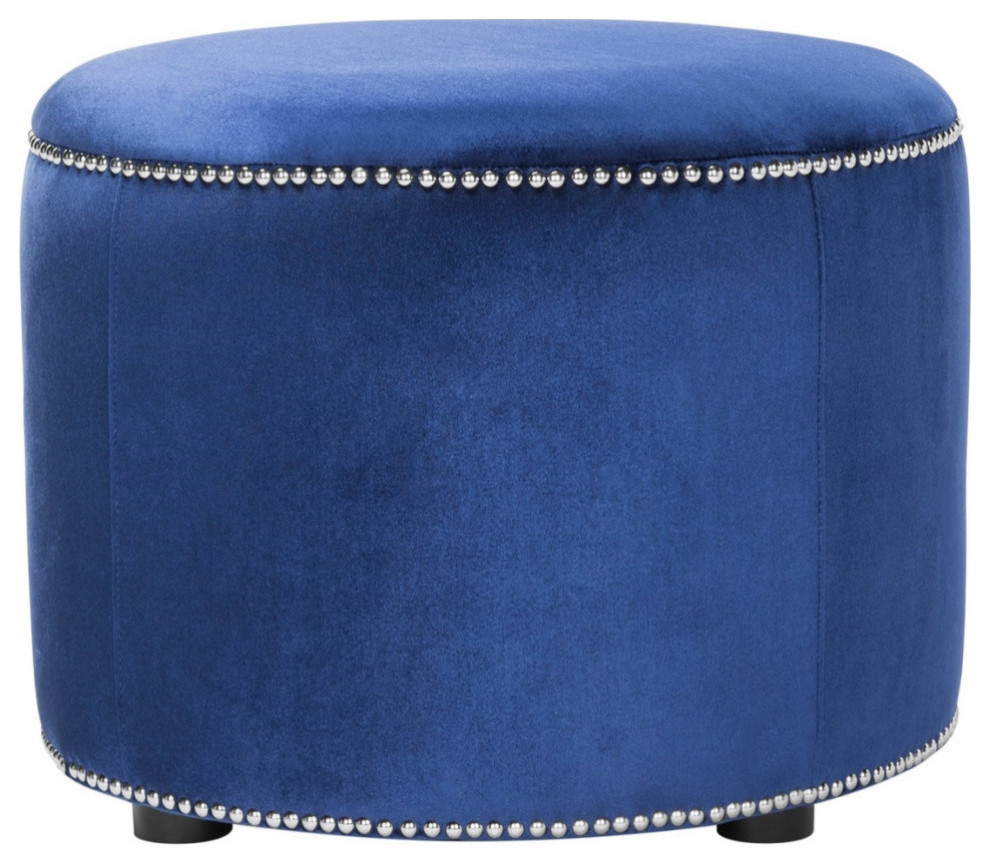 Gina Ottoman  Royal Blue/Black   Contemporary   Footstools And Ottomans   by Rustic Home Furniture Deco  Houzz