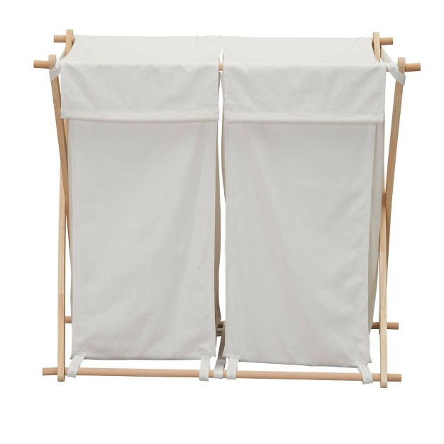 Household Essentials Wood X frame Double Sorter White