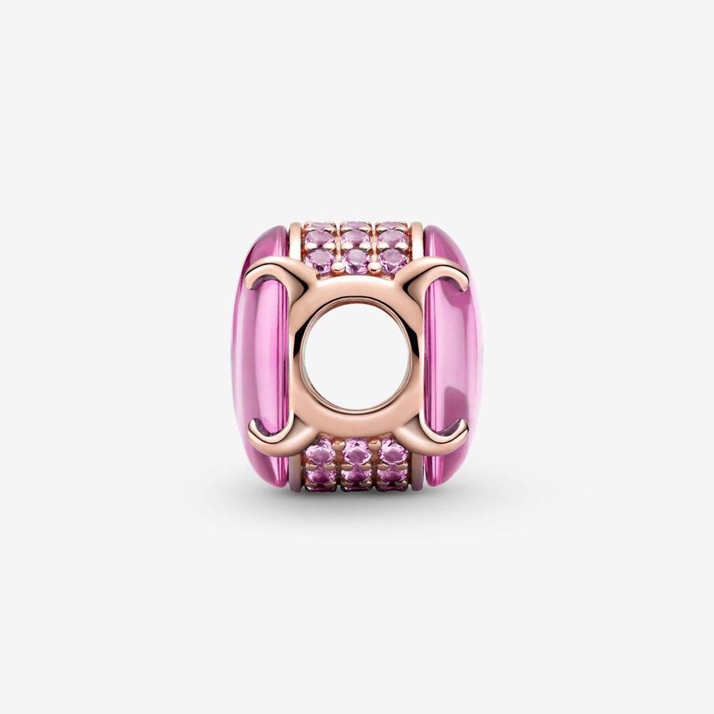 PANDORA  Pink Oval Cabochon Charm