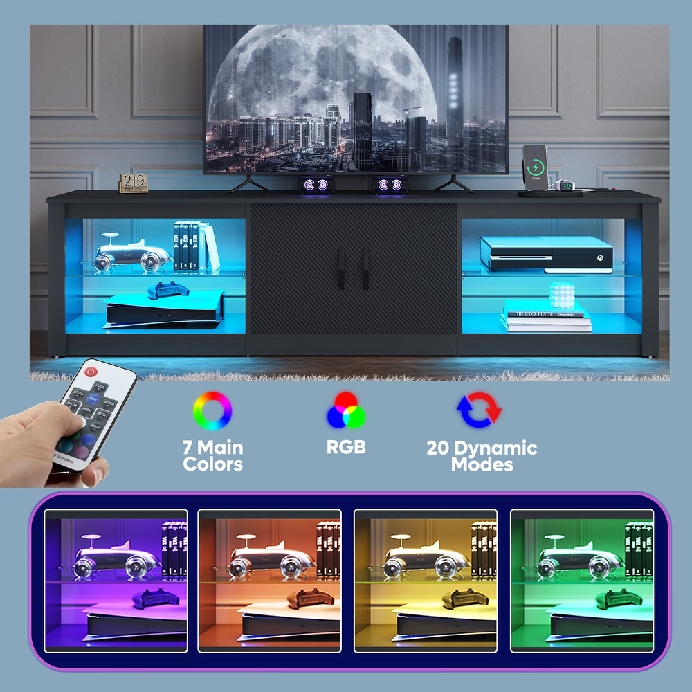 70 inch Modern TV Stand for TVs up to 75 inch with LED   Outlet   70 inch