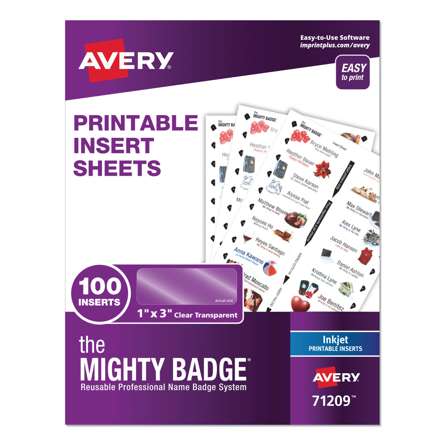 The Mighty Badge Name Badge Inserts by Averyandreg; AVE71209