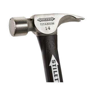 Stiletto 14 oz. Titanium Milled Face Hammer with 16 in. Curved PolyFG Handle TI14MC-F