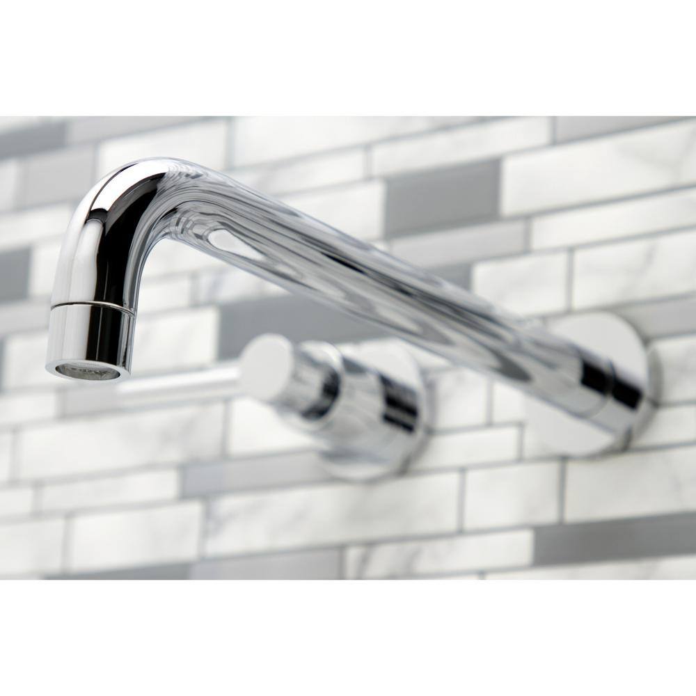 Kingston Brass Concord 2-Handle Wall Mount Tub Faucet in Polished Chrome (Valve Included) HKS8051DL