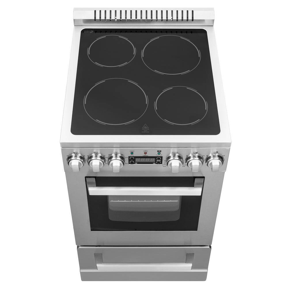 Avanti Elite Series 20 in. Electric Range Oven in Stainless Steel DER20P3S