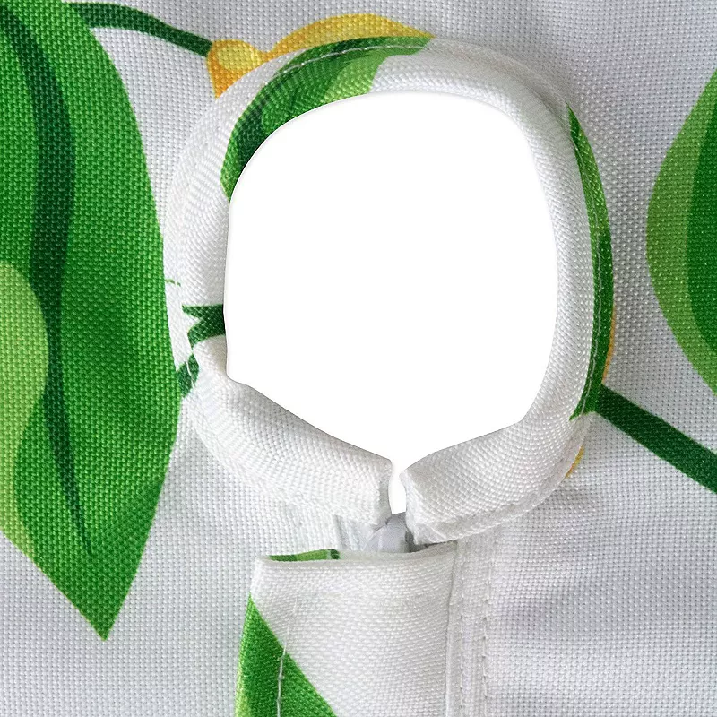 60 Zippered Round Outdoor Tablecloth with Lemon Bliss Print Design