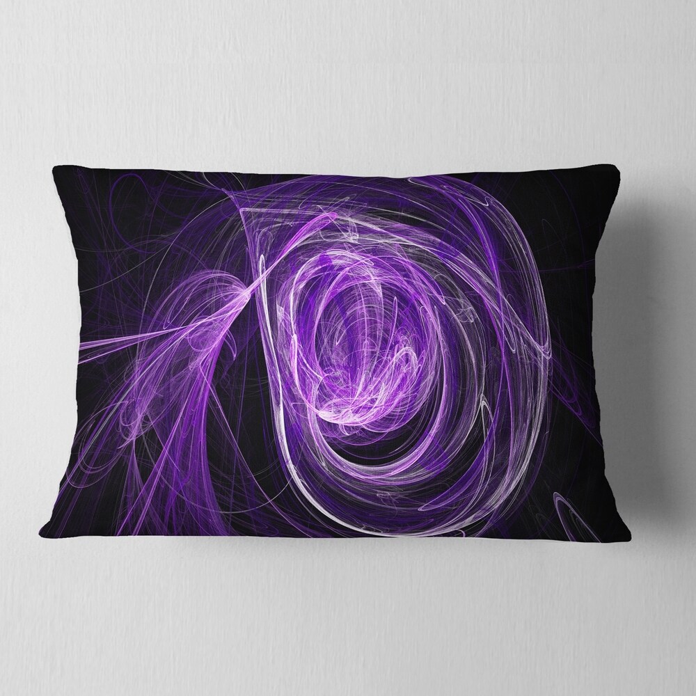 Designart 'Purple Ball of Yarn' Abstract Throw Pillow