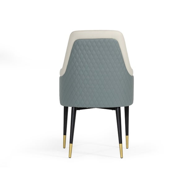 Modrest Duval Modern White and Grey Dining Chair