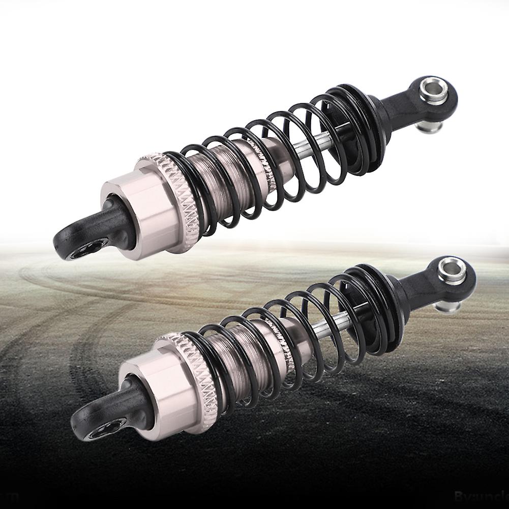 2pcs Aluminum Alloy Shock Absorber Damper A580018 Fit For Wltoys A959 1/18 Rc Cartitanium Color