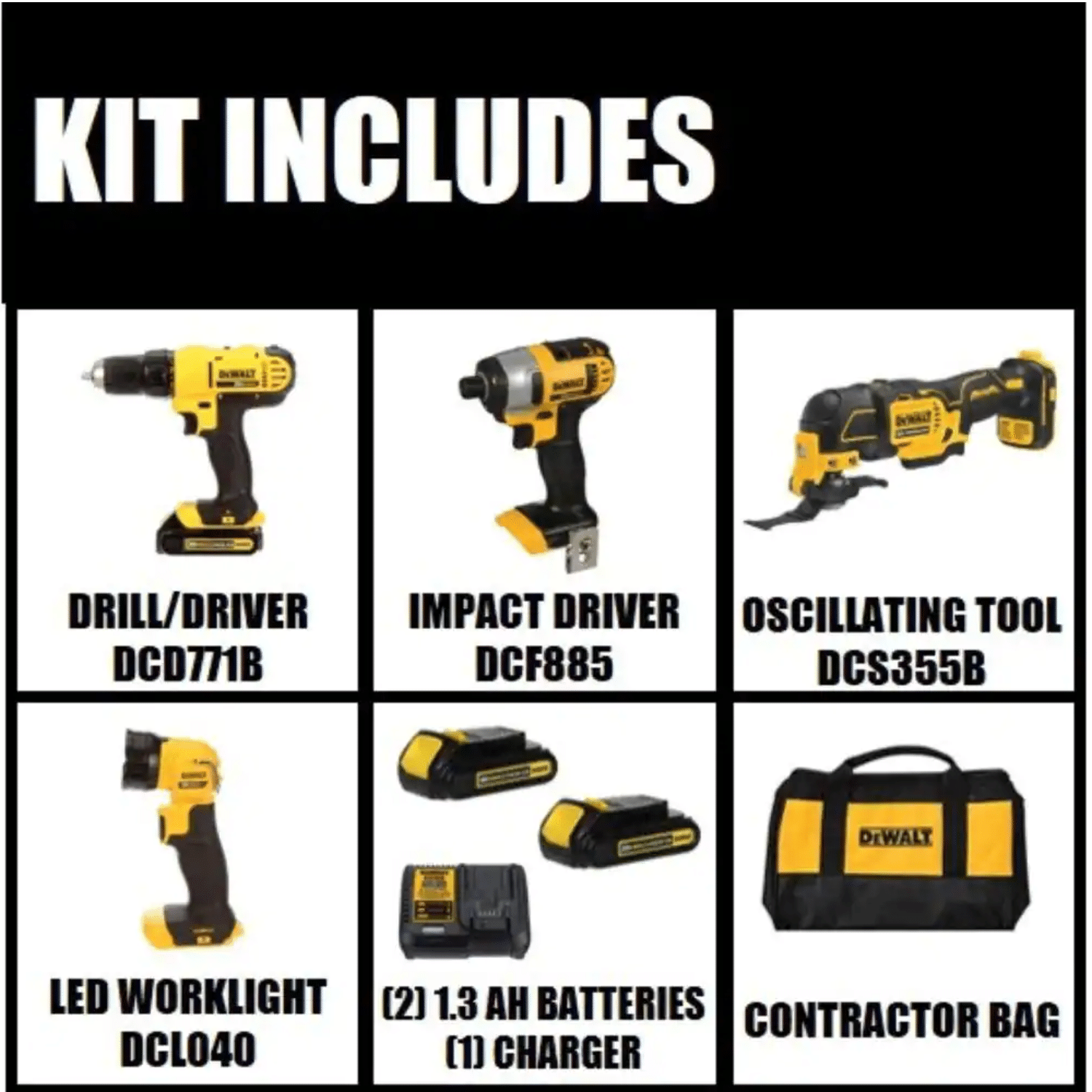 Dewalt 20-Volt MAX Cordless Combo Kit (4-Tool) With 2 Batteries and Charger， DCK444C2