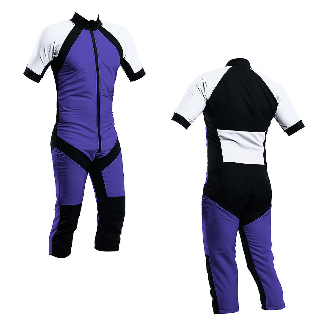 Skydiving summer suit purple-white s2-03