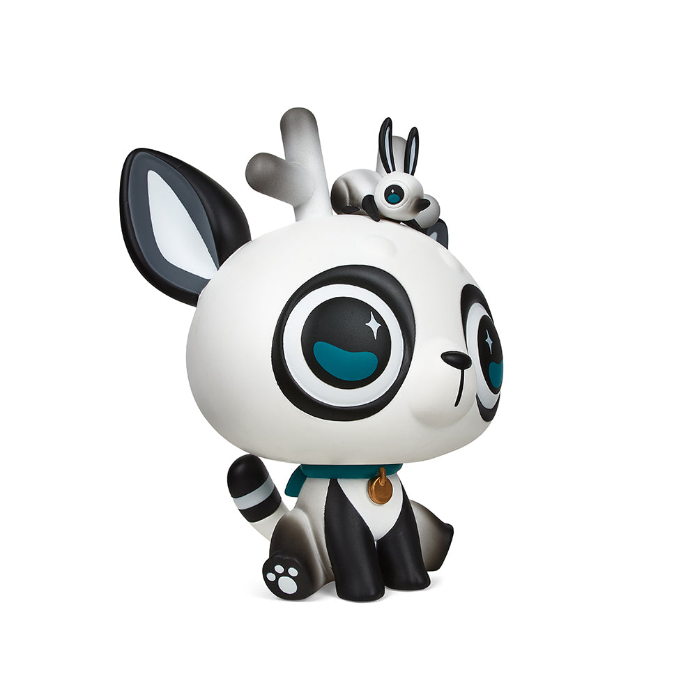 DeerCat & Friends™ Sitting DeerCat 7” Vinyl Art Figure by Amber Aki Huang – Exclusive Panda Edition (Limited Edition of 100)