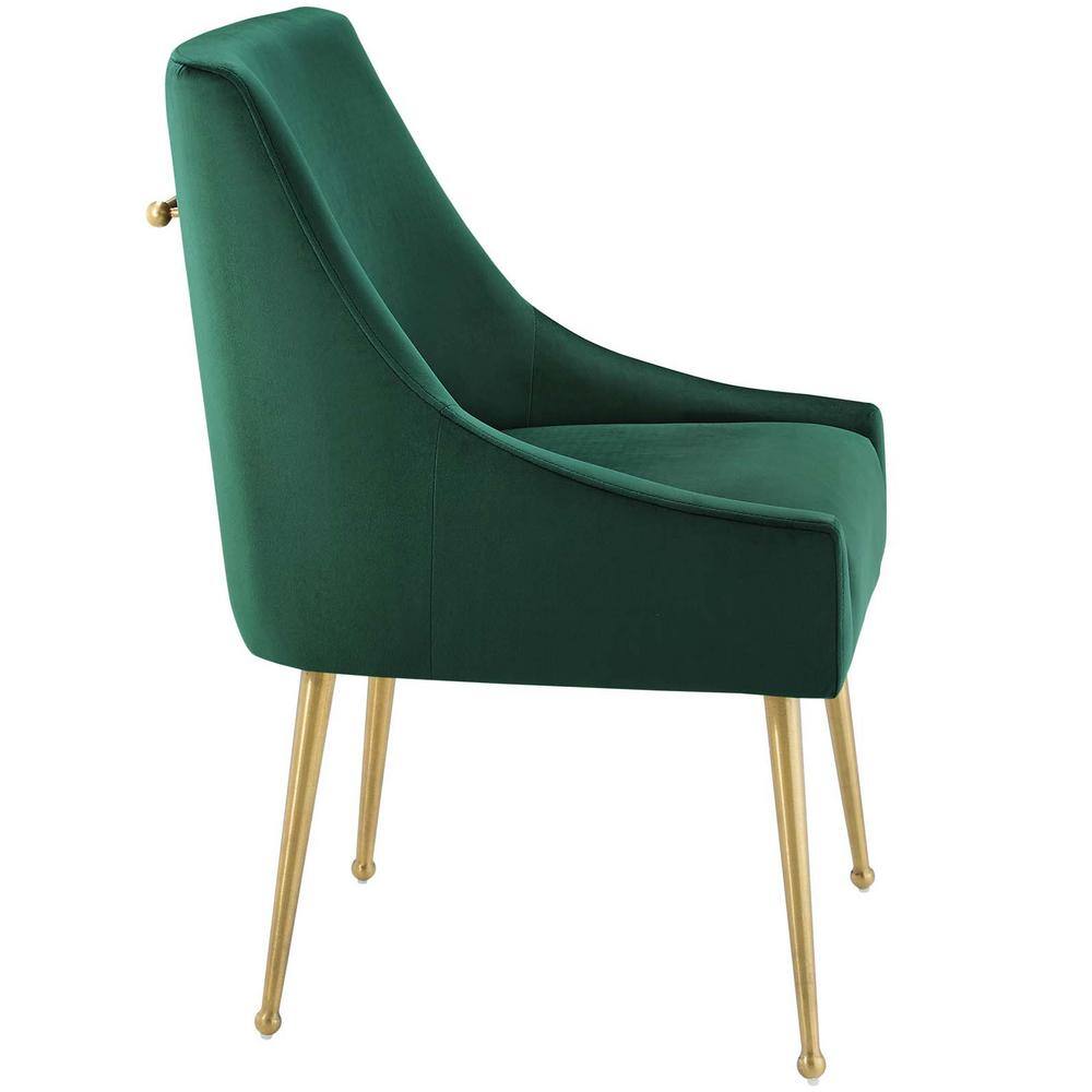 MODWAY Discern Green Upholstered Performance Velvet Dining Chair EEI-3508-GRN