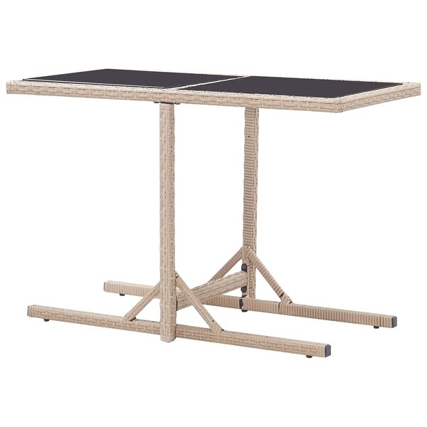 vidaXL Patio Table Beige 43.3