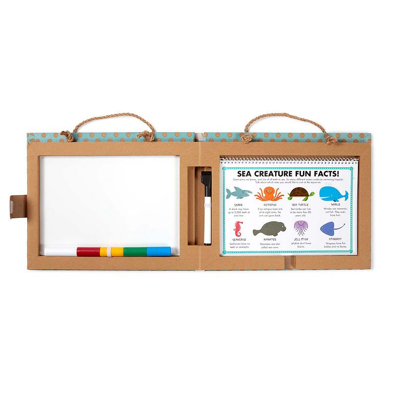 Melissa and Doug Natural Play Play， Draw， Create Reusable Drawing and Magnet Kit - Ocean