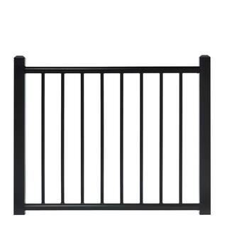 ProWood 4 ft. x 3 ft. Adjustable Black Aluminum Deck Gate 238352