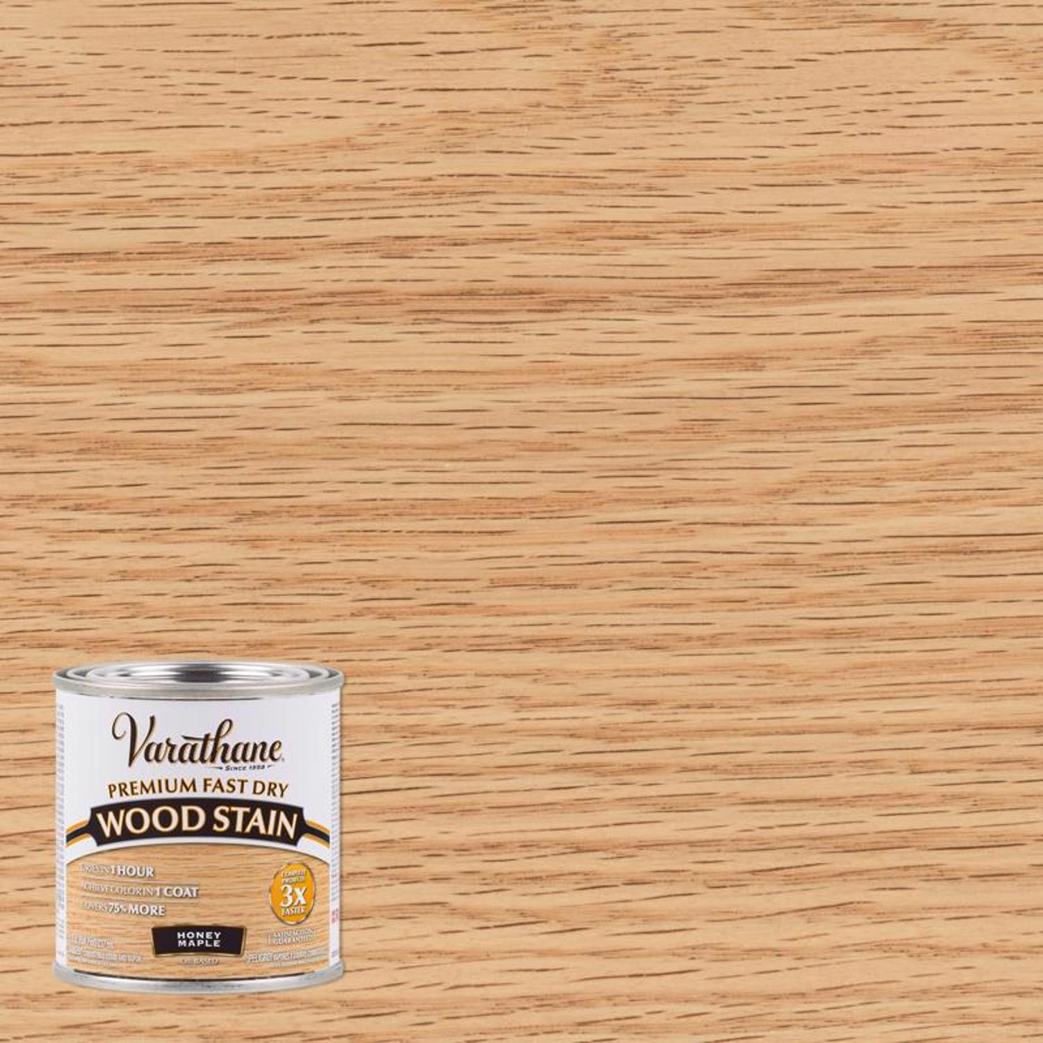 Varathane Semi-Transparent Gloss Honey Maple Oil-Based Urethane Modified Alkyd Wood Stain 0.5 pt