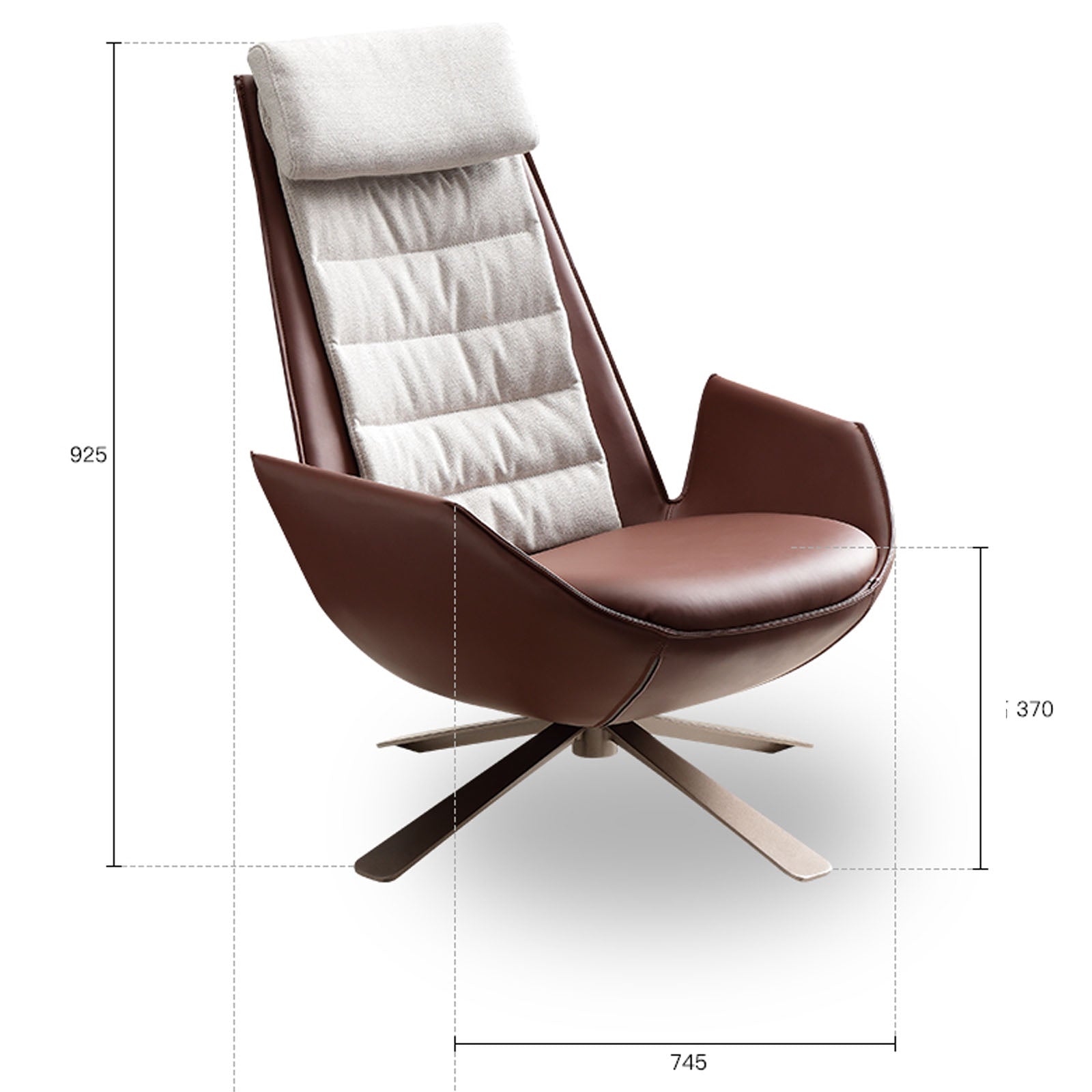 Severo Lounge Chair Lc045 Brown