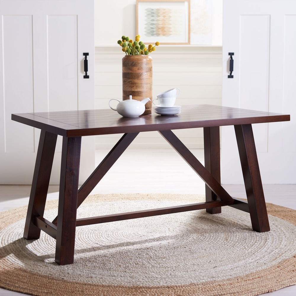 SAFAVIEH Ainslee Brown Rectangle Dining Table   57\