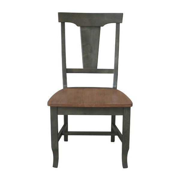 International Concepts Solid Wood Panel Back Dining Chairs - Set of 2