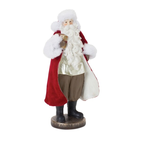 Set of 2 Standing Santa with Toy Christmas Tabletop Figurines 9