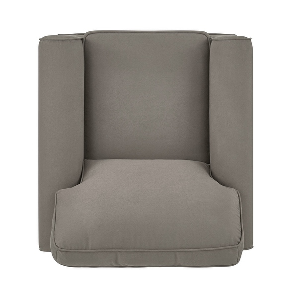 Fallon Rolled Arm Cotton Fabric Swivel Chair by iNSPIRE Q Classic