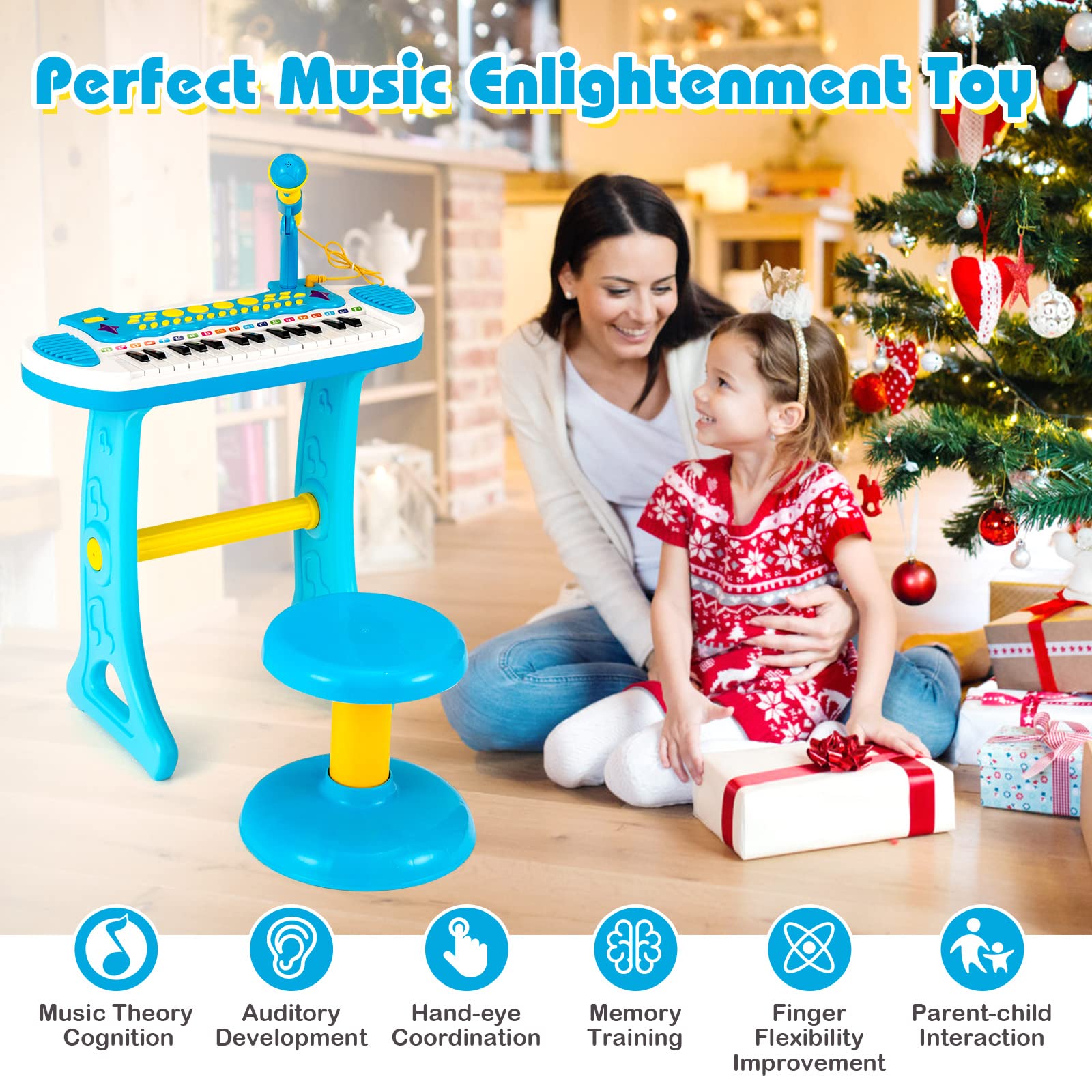 Costzon 31-Key Kids Piano Keyboard Toy, Toddler Electronic Musical Instrument Educational Toy