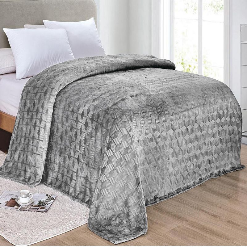 Amrani Bedcover Embossed Soft Premium Microplush Blanket