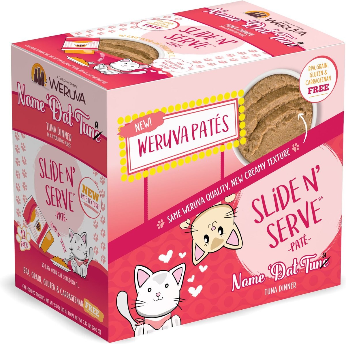 Weruva Slide N' Serve Name 'Dat Tuna Tuna Dinner Pate Grain-Free Cat Food Pouches