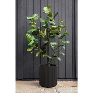 Veradek Demi 20 in. Round Black Plastic Planter (2 Pack) DMV20B-2PK