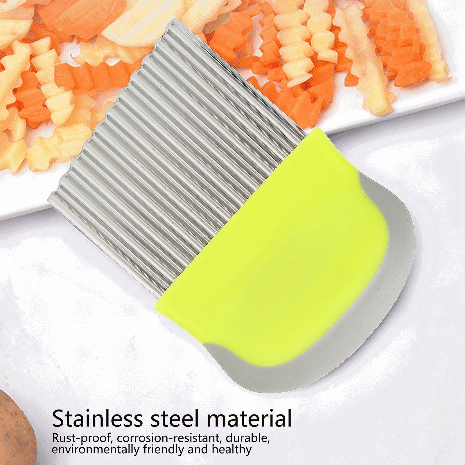 Wavy Chopper Knife，  Stainless Steel Crinkle Cutter French Fries Slicing Knife For Fruit， Vegetable， Salad， Carrot， Potato