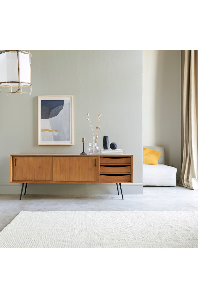 Modern Minimalist Teak TV Unit  Tikamoon Simen   Midcentury   Entertainment Centers And Tv Stands   by Oroa   Distinctive Furniture  Houzz