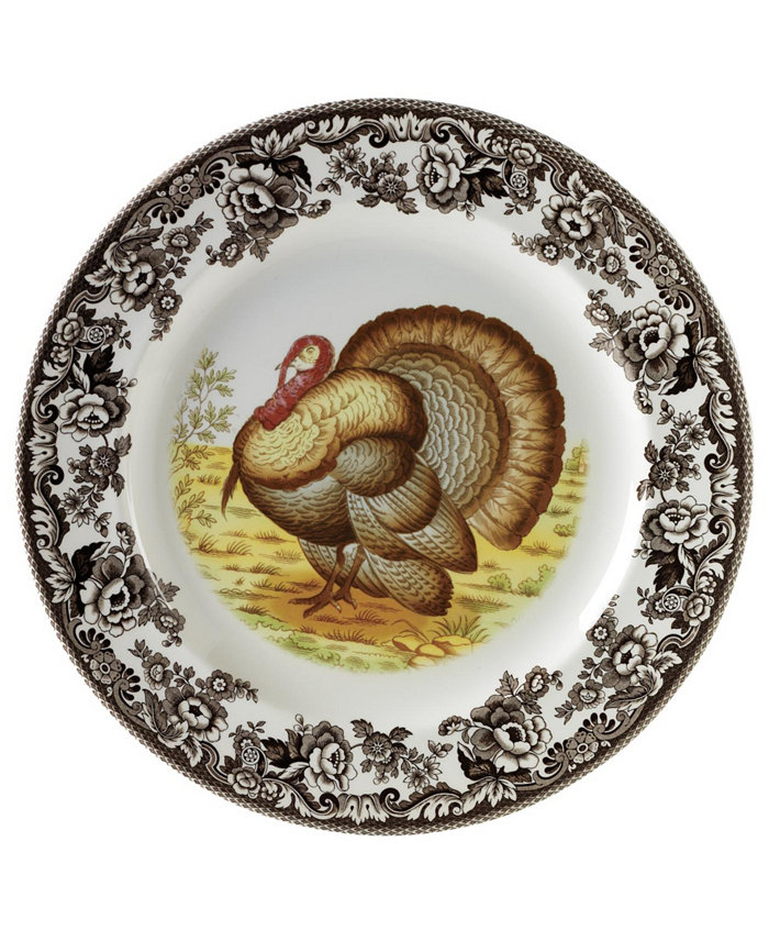 Spode Woodland Turkey Salad Plate