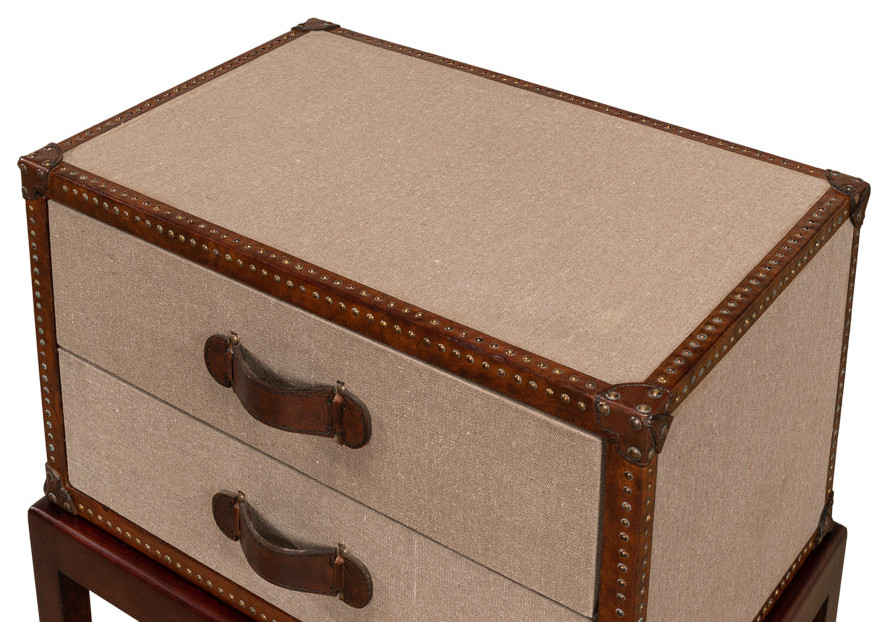 Beckham 2 Drawer End Side Table On Stand   Eclectic   Accent Chests And Cabinets   by Sideboards and Things  Houzz
