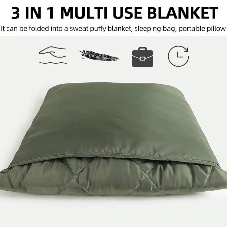 Sustainable Lightweight Warm Quilt Puffy Camping Blanket For Backpacking Hiking