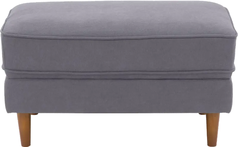 Mulberry Gray Upholstered Ottoman