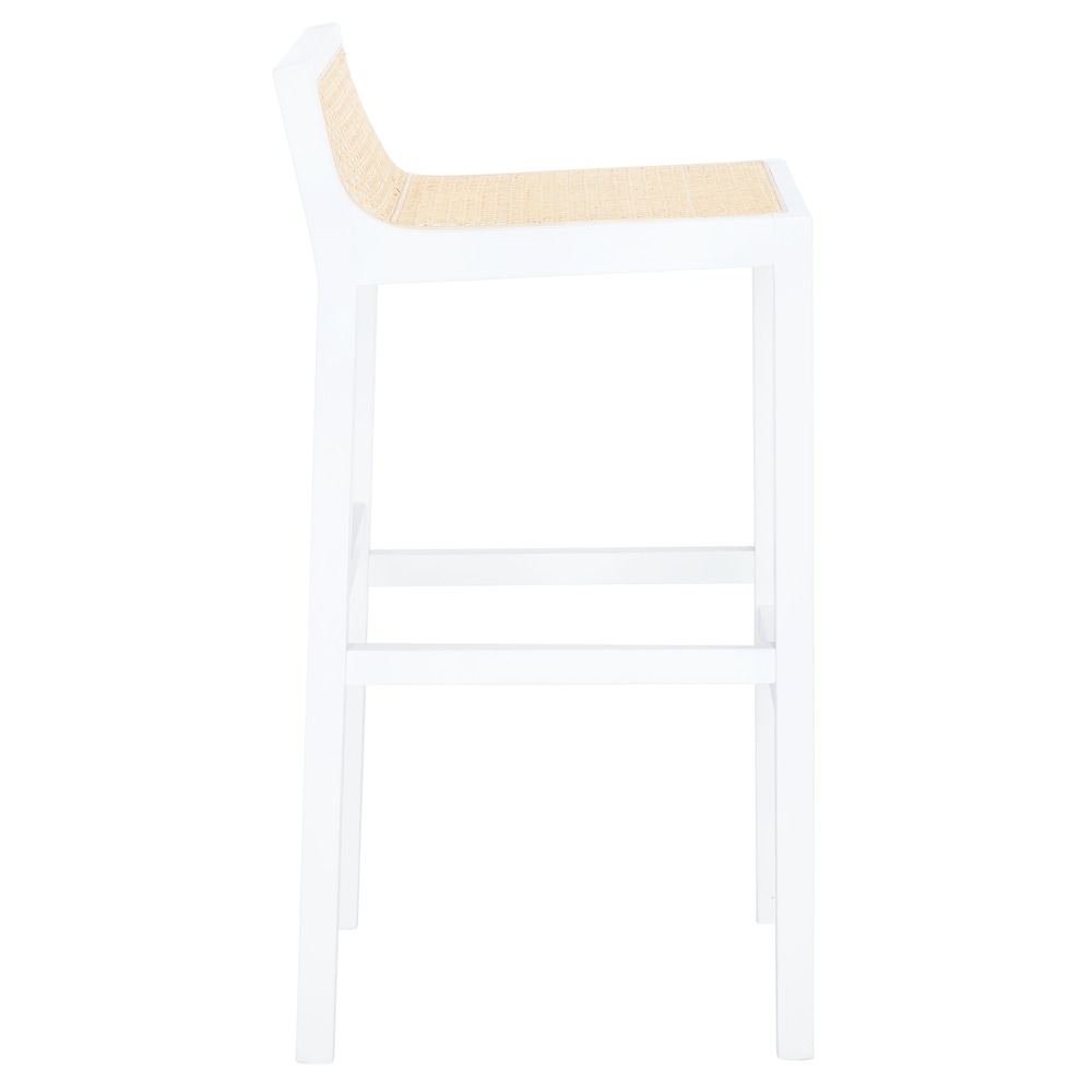 SAFAVIEH Saito Low Back Cane Bar Stool   16\