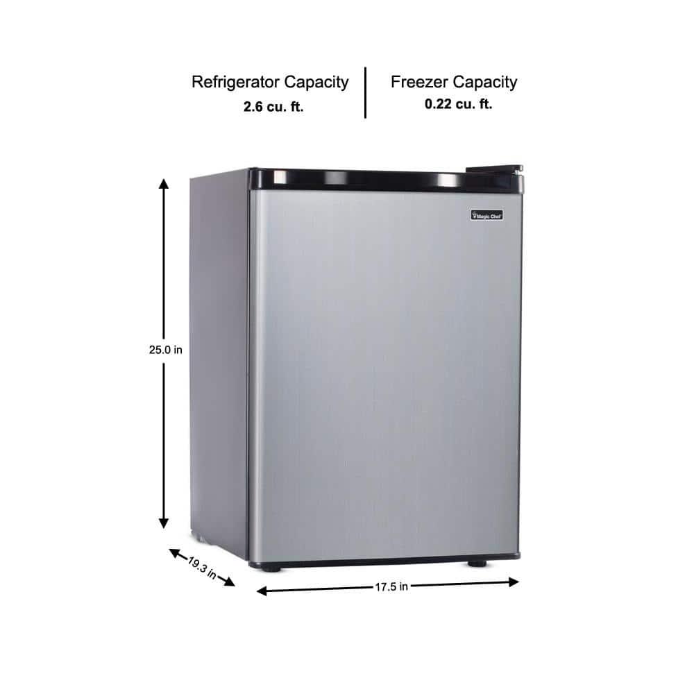 Magic Chef 26 cu ft Mini Fridge in Stainless Look ENERGY STAR