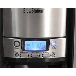 Hamilton Beach BrewStation 12-Cup Programmable Stainless Steel Drip Coffee Maker with Removable Water Reservoir 47950