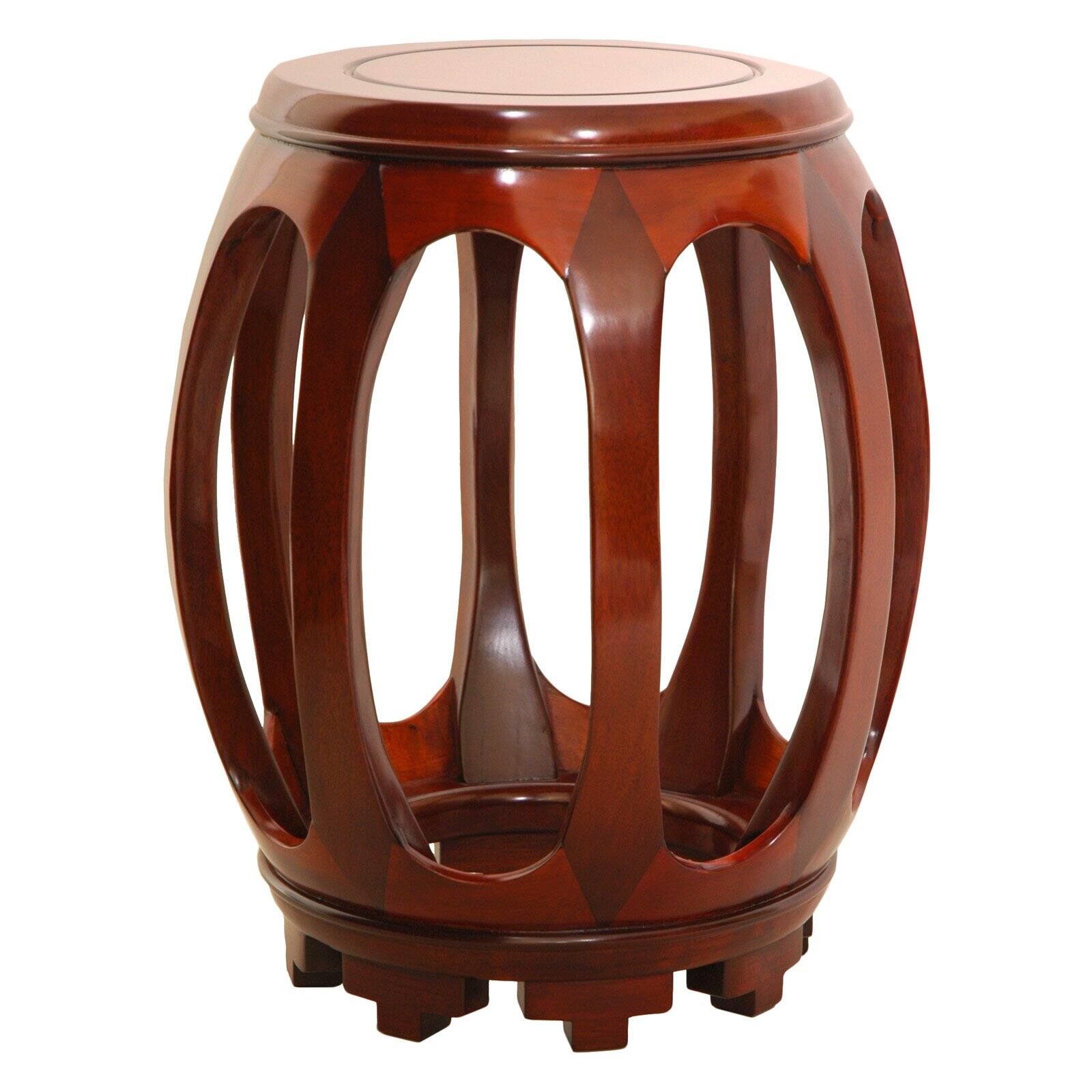 Oriental Furniture Rosewood Circular Stand, Honey color, base, fishbowl base, plant base