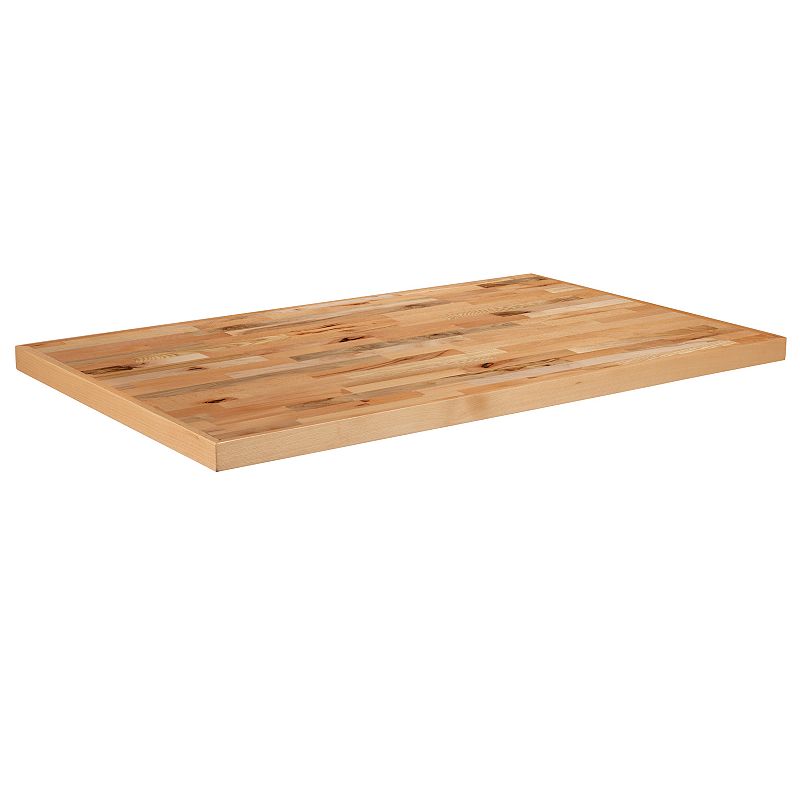 Emma and Oliver 30 x 48 Rectangle Butcher Block Style Table Top - Restaurant Table Top